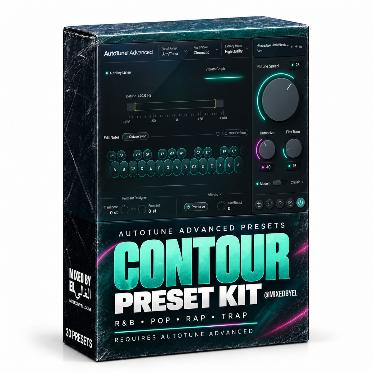 Contour by MixedByEl — 30 AutoTune Advanced vocal presets.